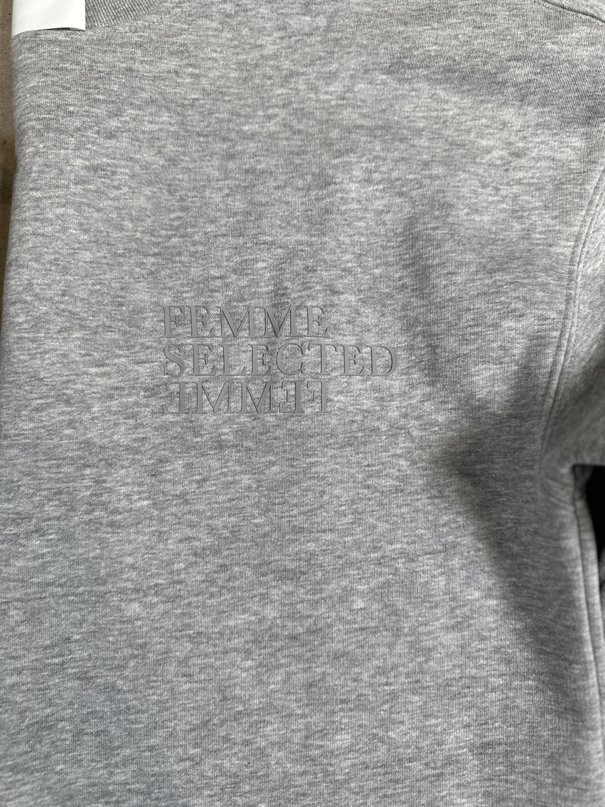 Slfmala Joelle Long Sleeve Printed Sweatshirt Light Grey Melange