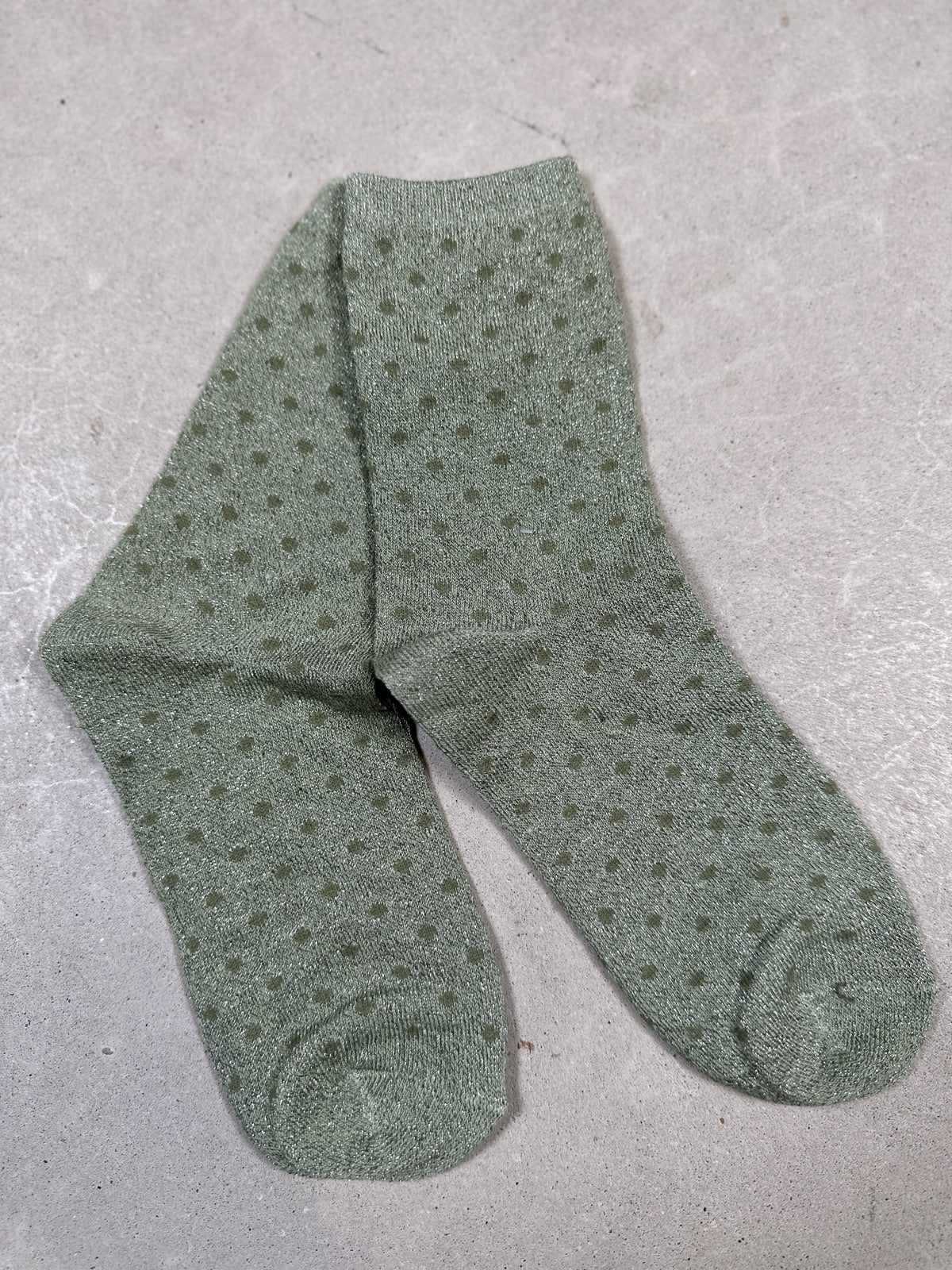 Pcsebby Glitter Long 1 Pack Pattern Tea Small Dots In Deep Lichen Green