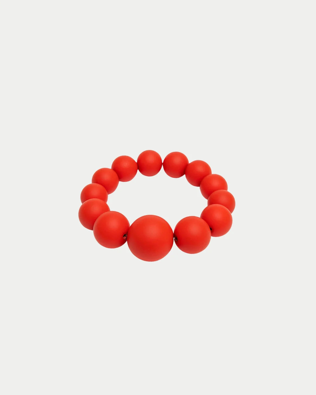 Big Bead Bracelet Elastic Red