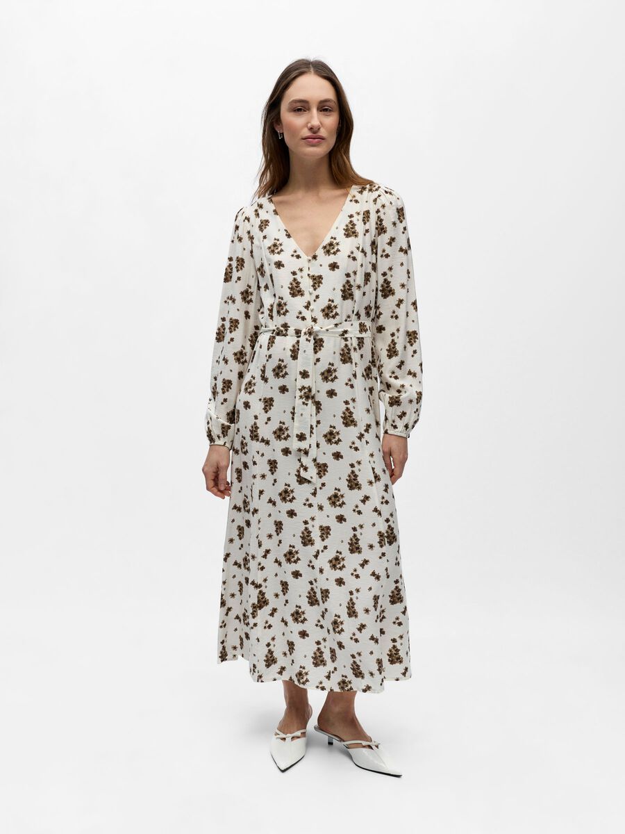 Objkristi Re Long Shirt Dress Birch Morel Flowers