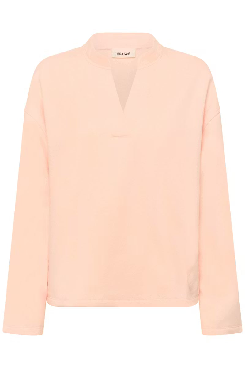 Slrolanda V-Neck Sweatshirt Pearl Blush