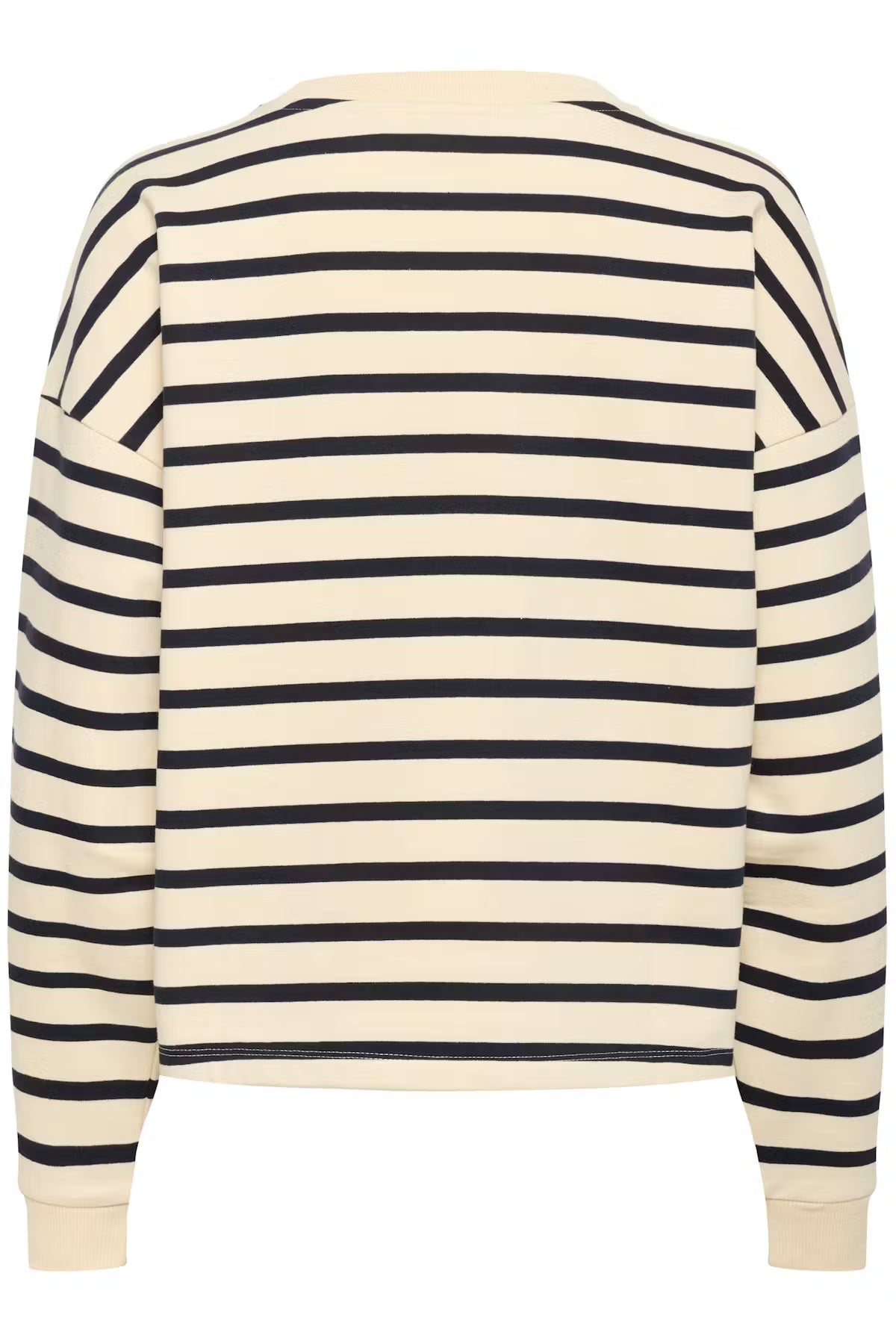Randig sweatshirt med en boxig siluett och rak passform.