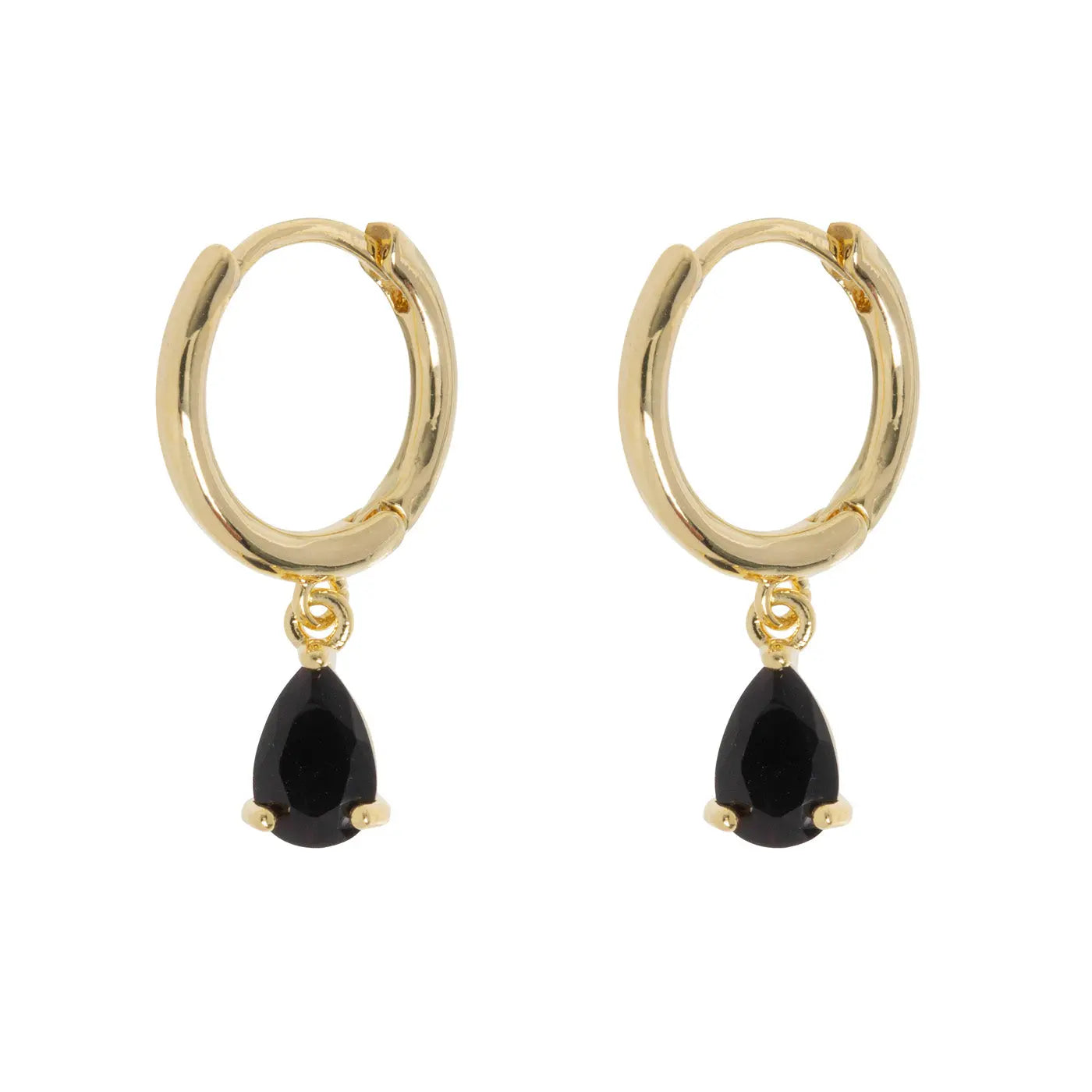 Elvira - Droplet Crystal Hoop Earrings