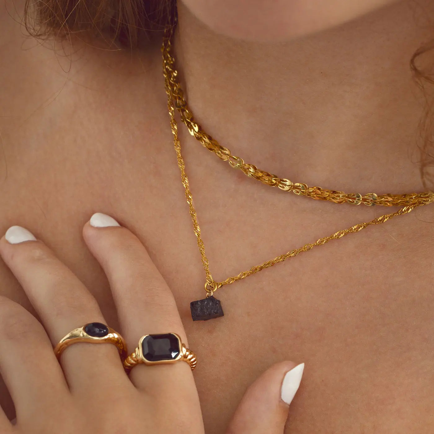 You're Amazing Black Agate Necklace