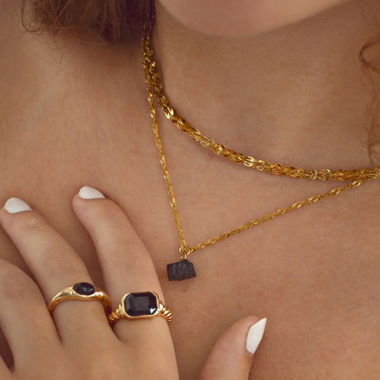 You're Amazing Black Agate Necklace