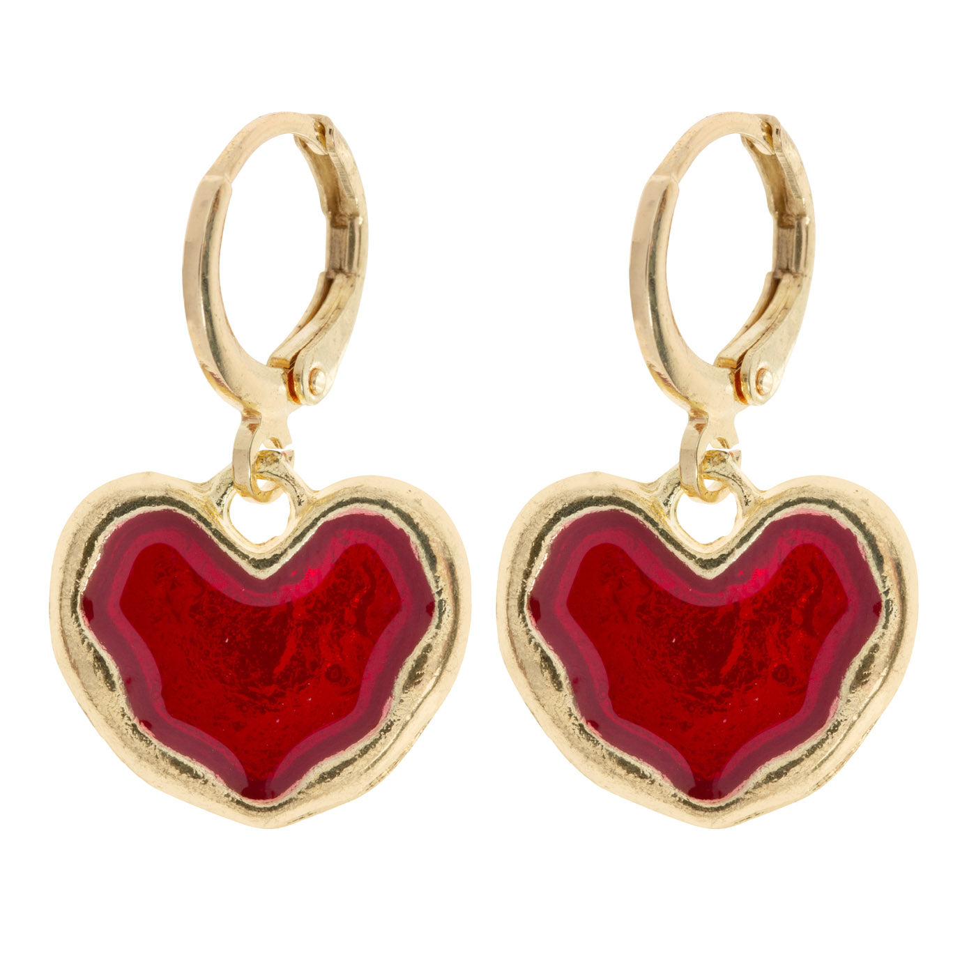 Scarlett - Red Heart Hoop Earring