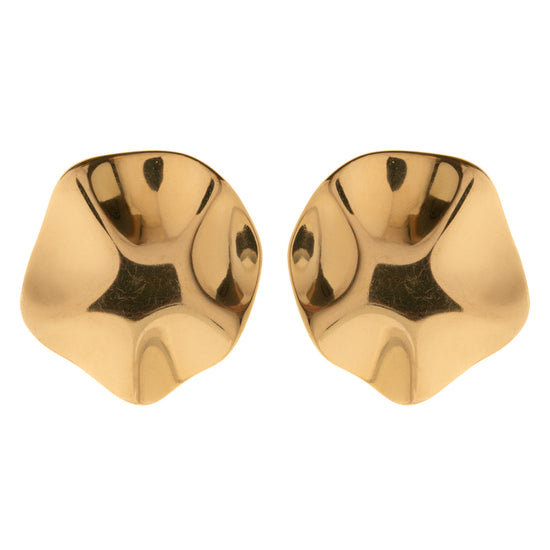 Amèlie - Hammered Round Large Stud Earring Stainless Steel