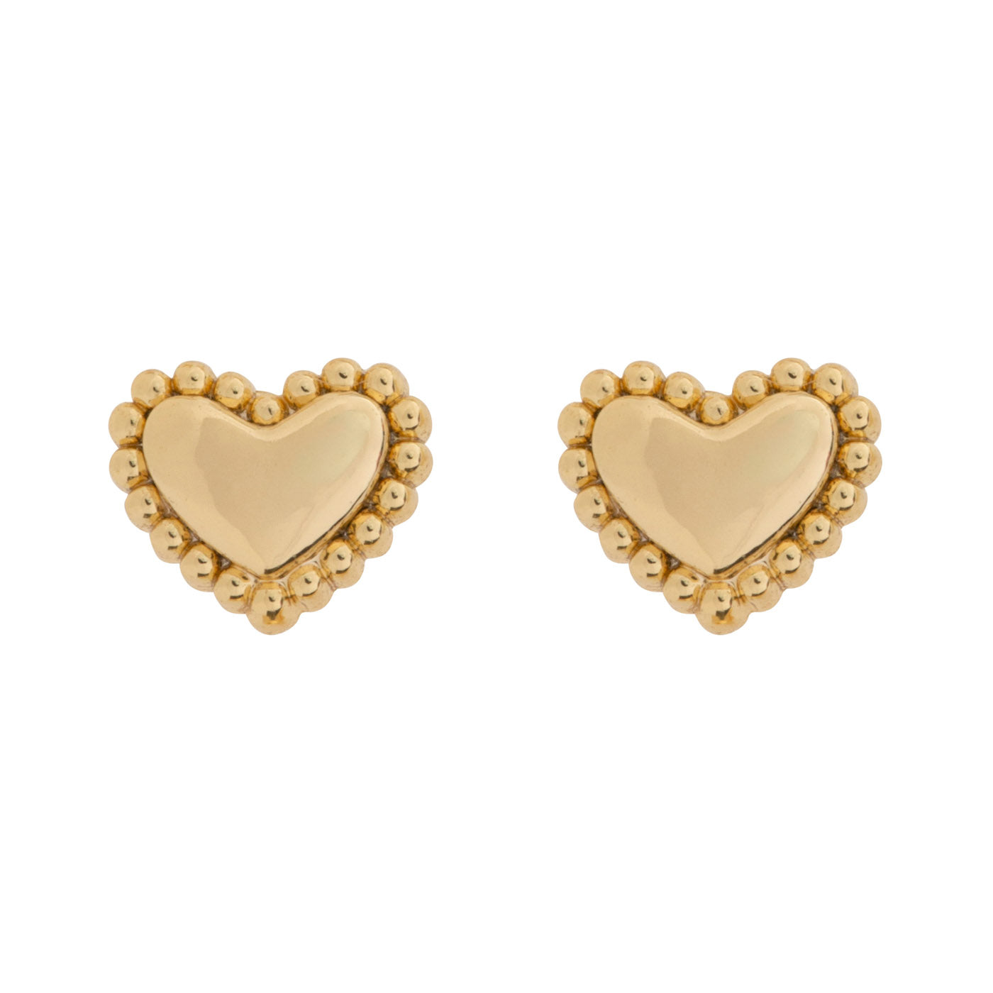 June - Small Heart Stud Earrings