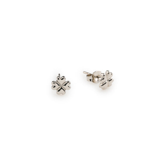 Alexa - Clover Mini Stud Earrings Stainless Steel - Silver