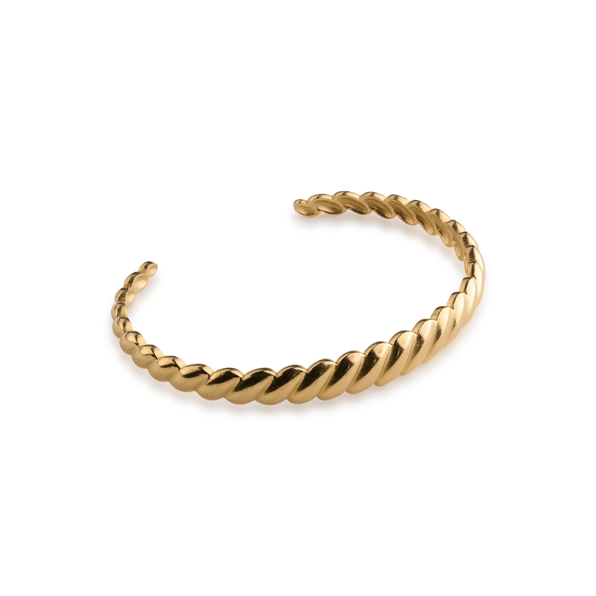Isabel - Croissant Bangle Bracelet Stainless Steel - Gold