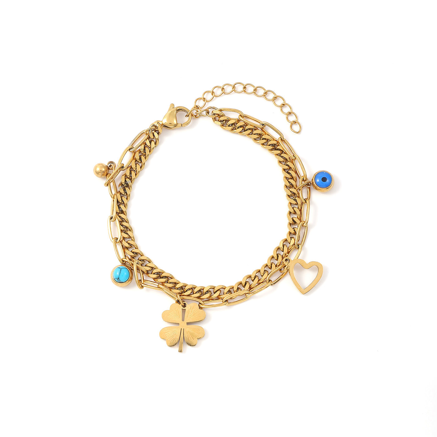 Edeline - Multi Charm Bracelet - Gold