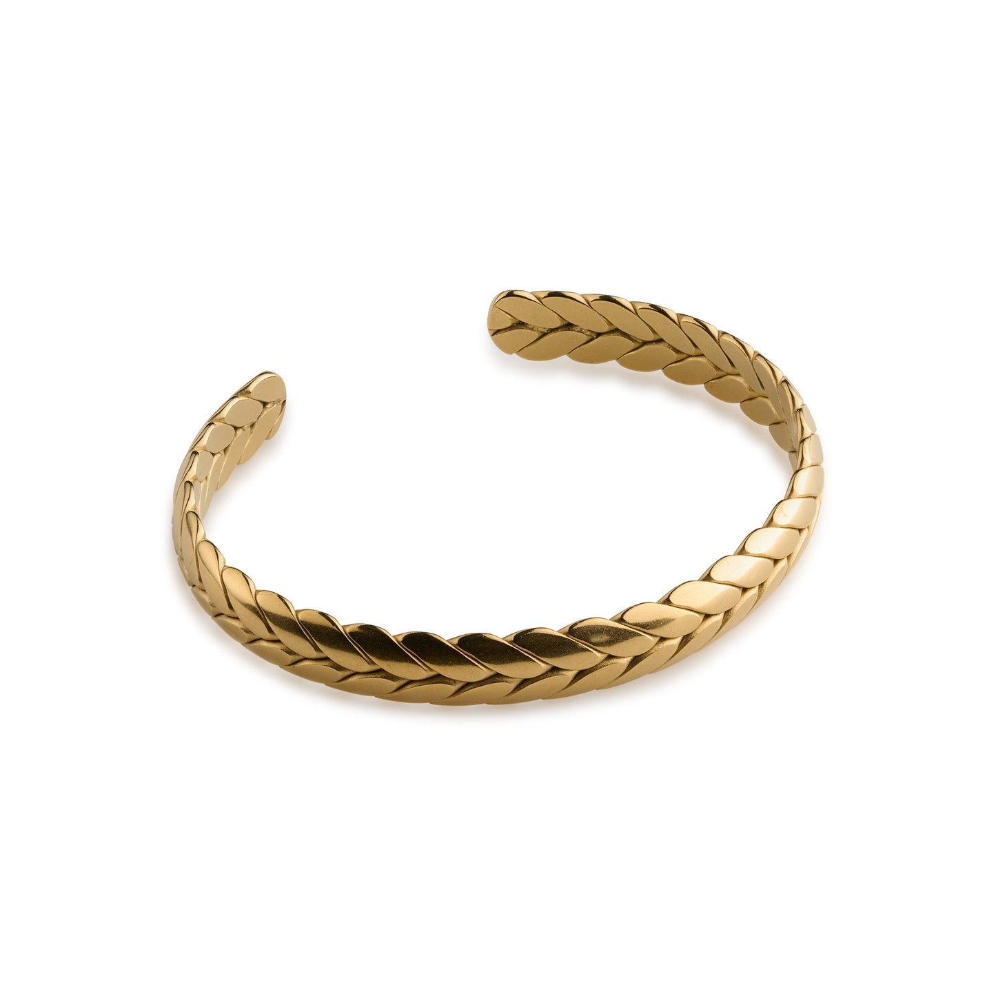 Silje - Braid Bangle Bracelet Stainless Steel - Gold Gold
