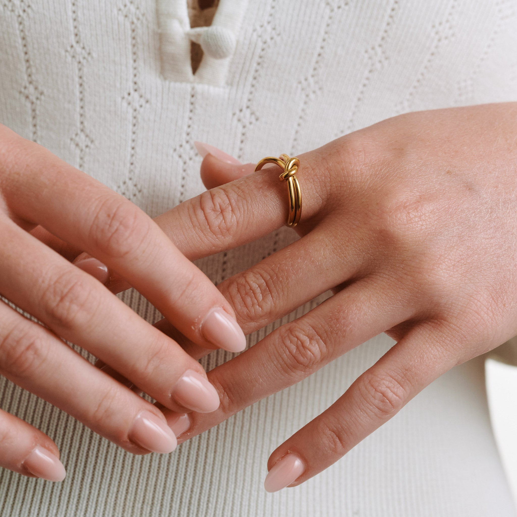 Poppy - Knot Ring Stainless Steel - Gold Gold