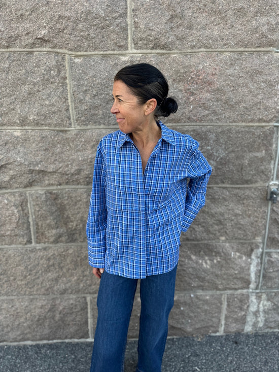 Angelicacc Check Shirt Blue