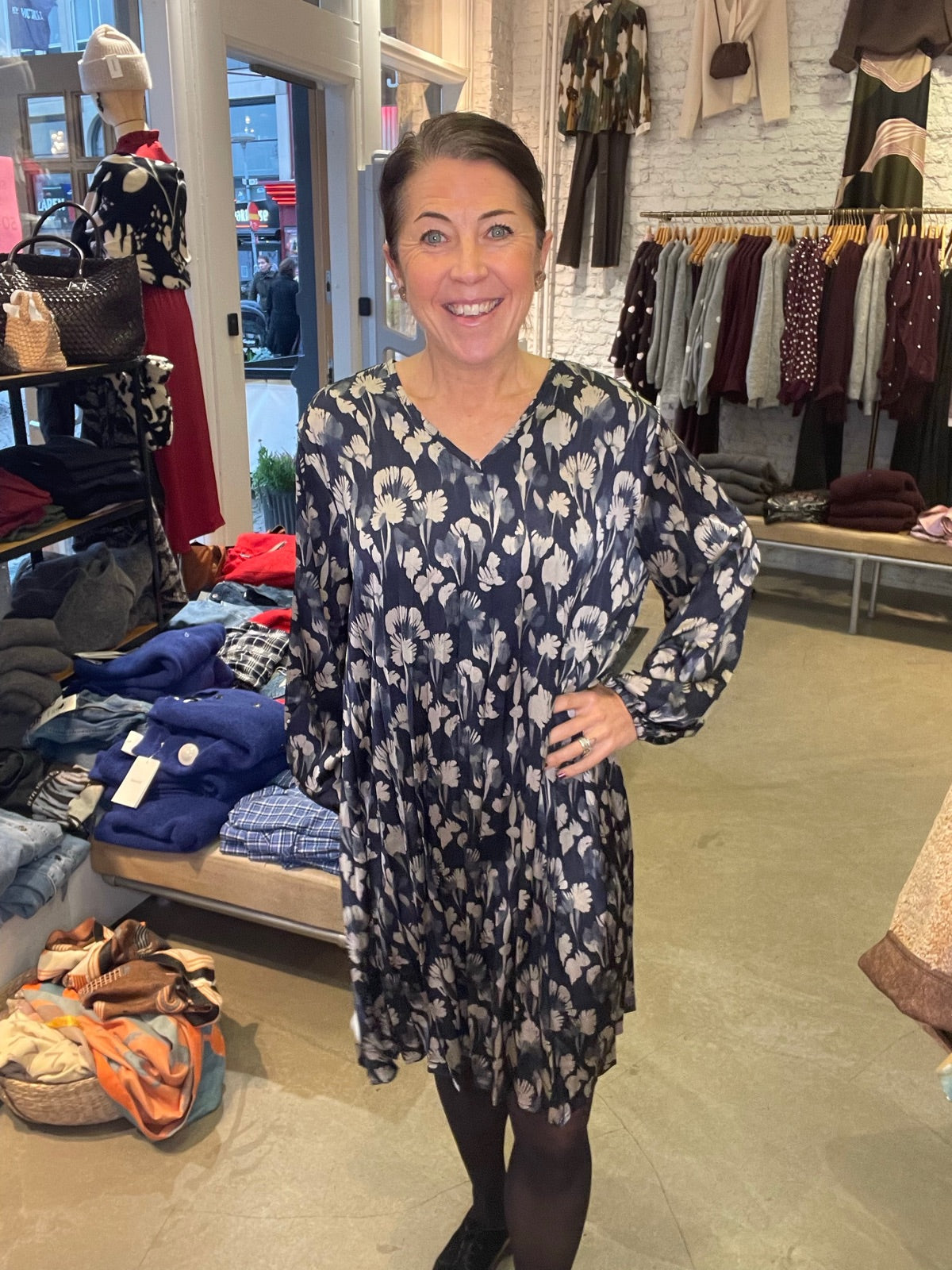 Bitten Pleat Dress A Blue Mood