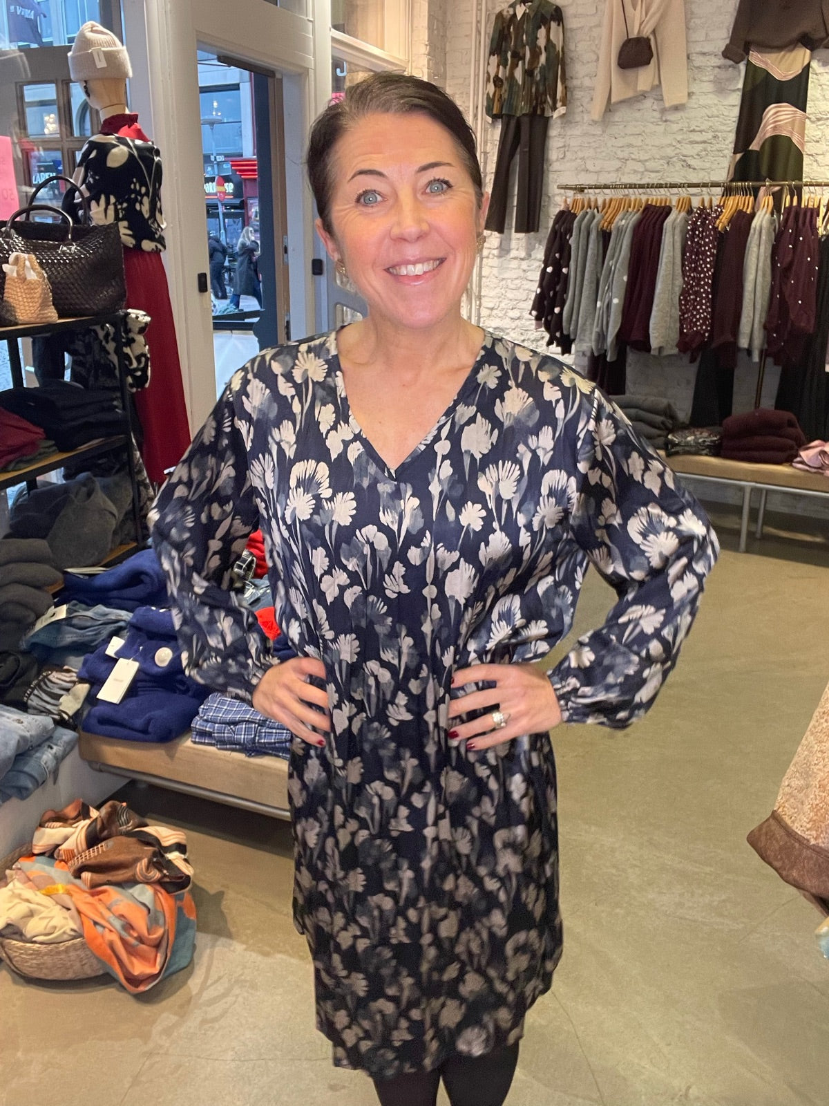 Bitten Pleat Dress A Blue Mood