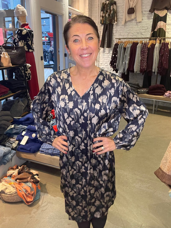 Bitten Pleat Dress A Blue Mood