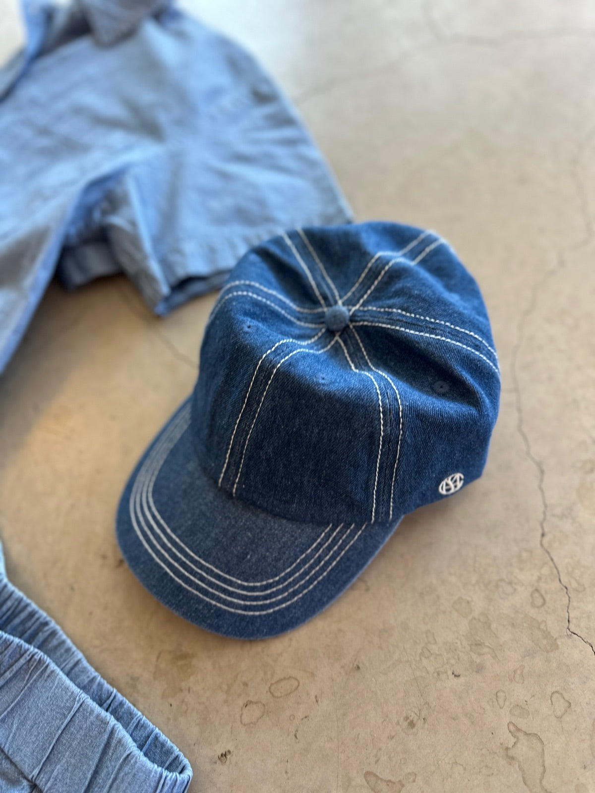 Bobbie Cap Mid Blue Wash