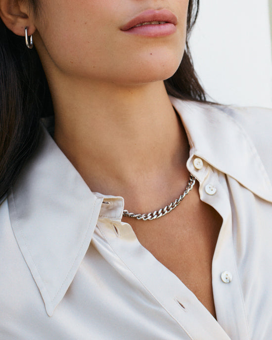 Curb Chain Necklace Steel