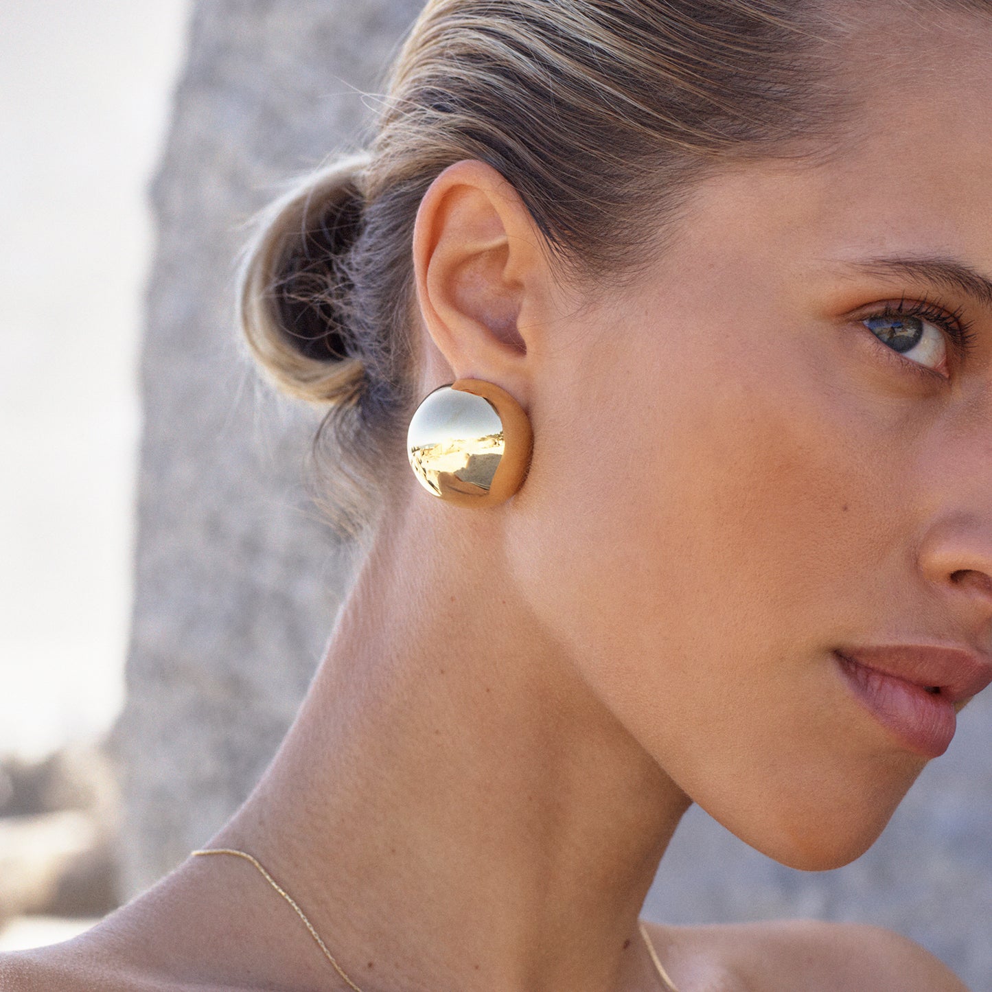 Bead Studs Maxi Gold