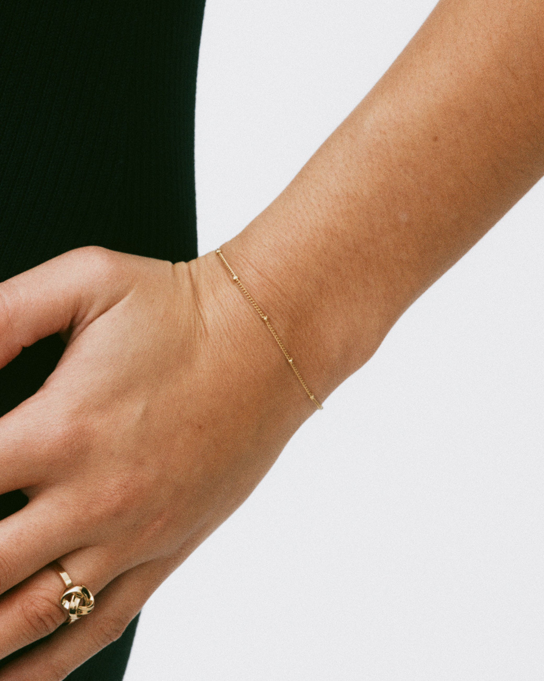 Beaded Chain Bracelet Gold