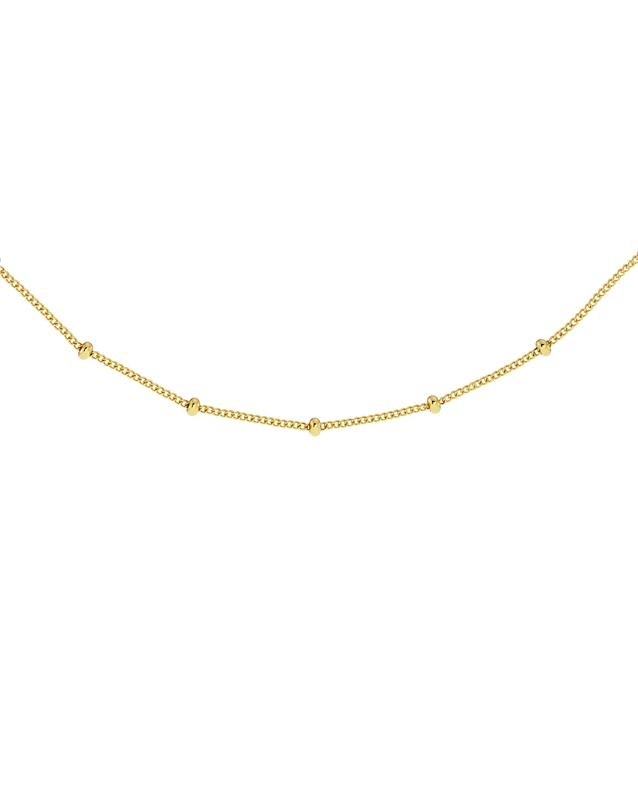 Beaded Chain Necklace Gold