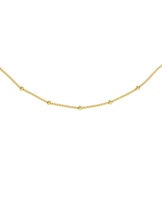 Beaded Chain Necklace Gold