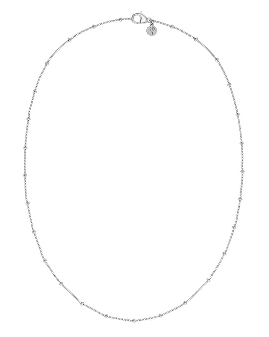 Beaded Chain Necklace Steel