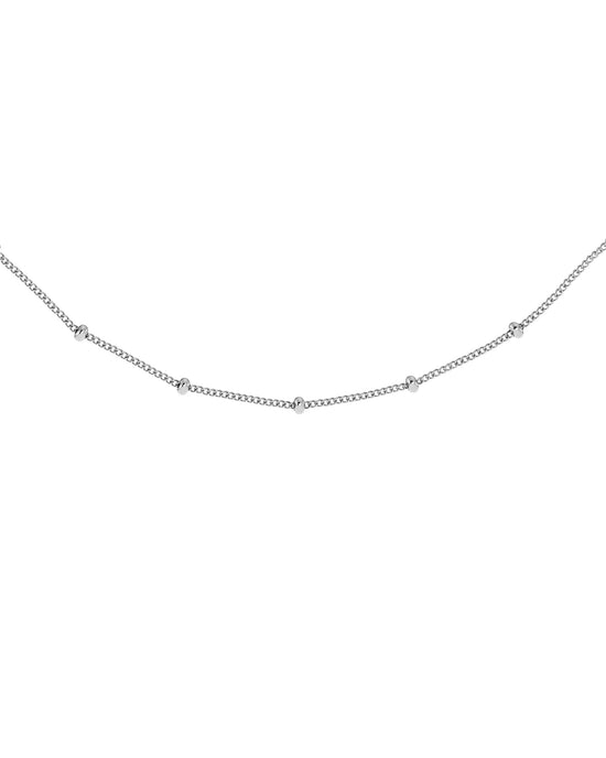 Beaded Chain Necklace Steel