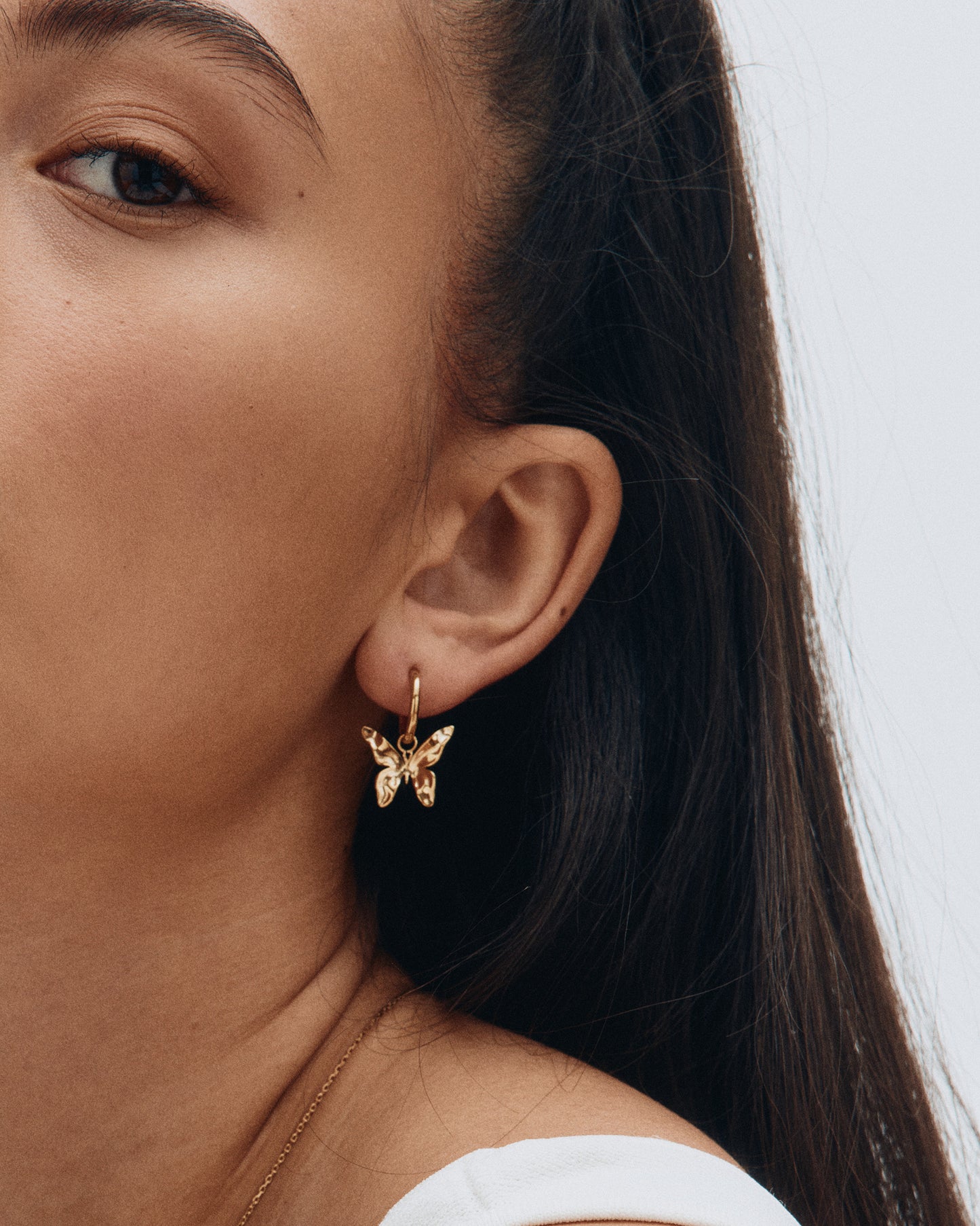 Butterfly Hoops Gold