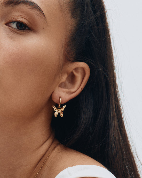 Butterfly Hoops Gold
