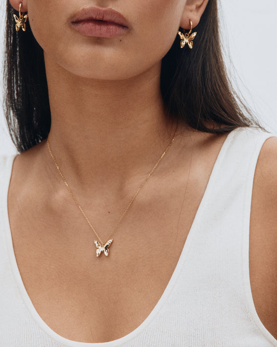 Butterfly Necklace S Gold