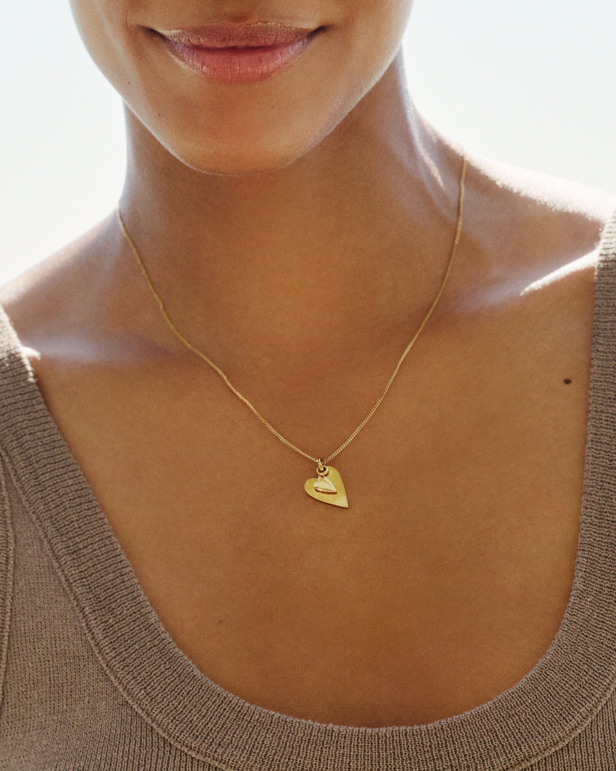 Heart To Heart Necklace Gold