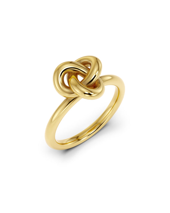 Infinity Knot Ring S Gold