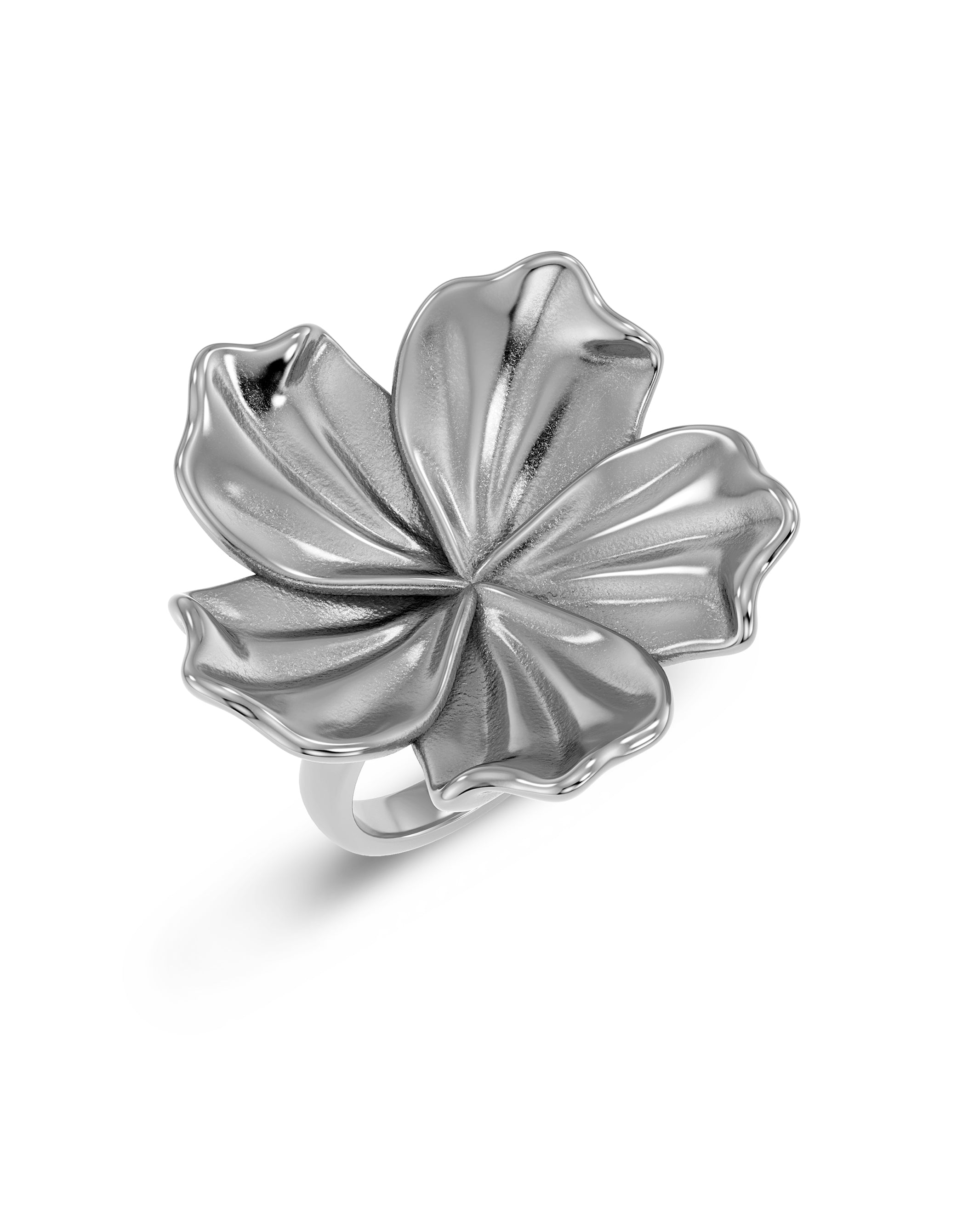 Jasmine Ring L Steel