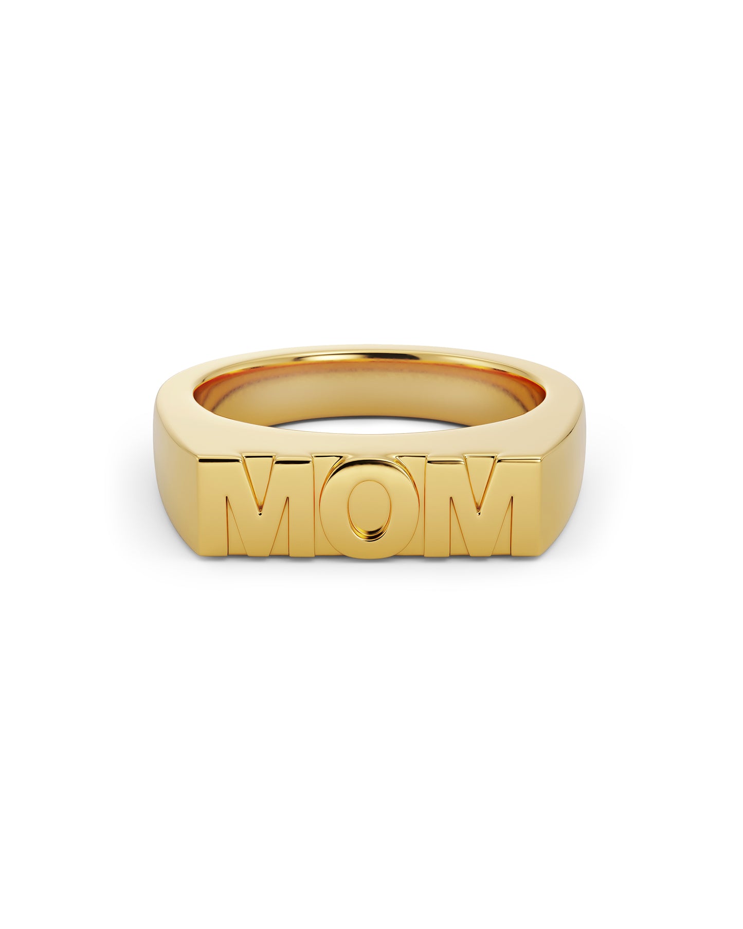 Signet Ring Mom Gold