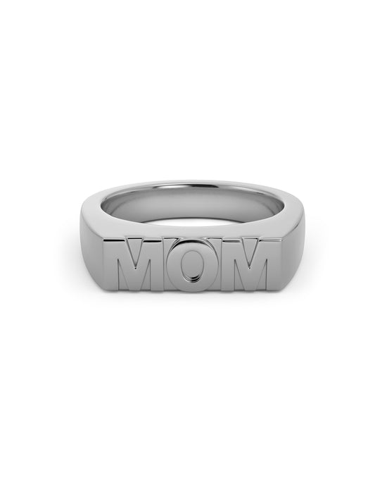 Signet Ring Mom Steel