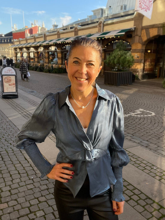 Filuca Smock Blouse Ice Blue