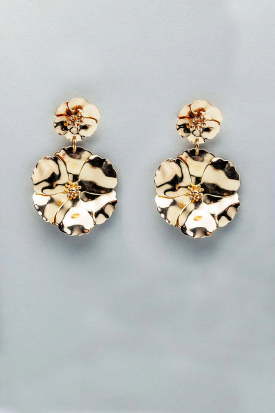 Flower Twin Earrings Gold