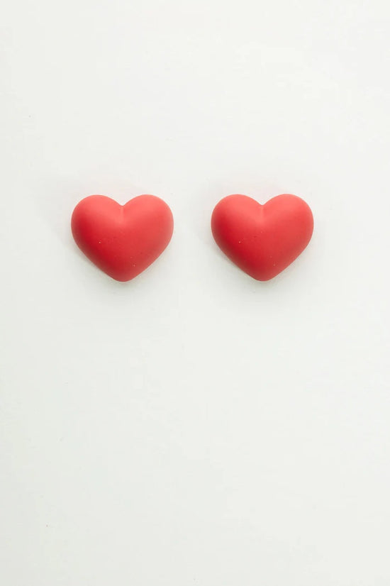 Heart Stud Red