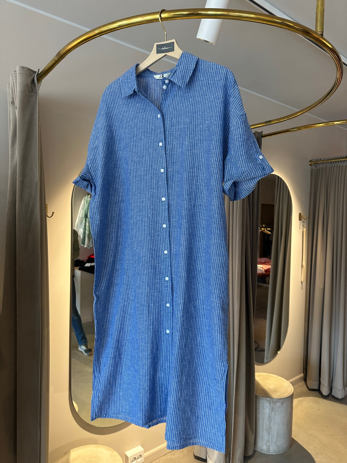 Jdymila Linen Midi Dress Star Sapphire Cloud Dancer