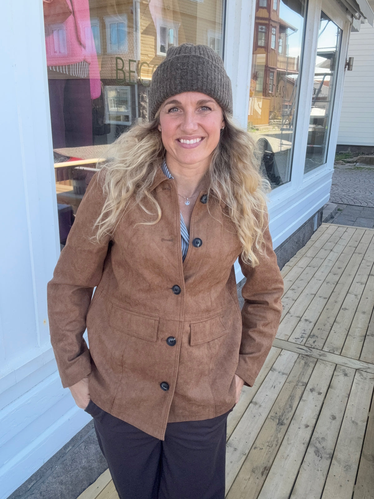 Jdyparker Faux Suede Jacket Yfm Toffee