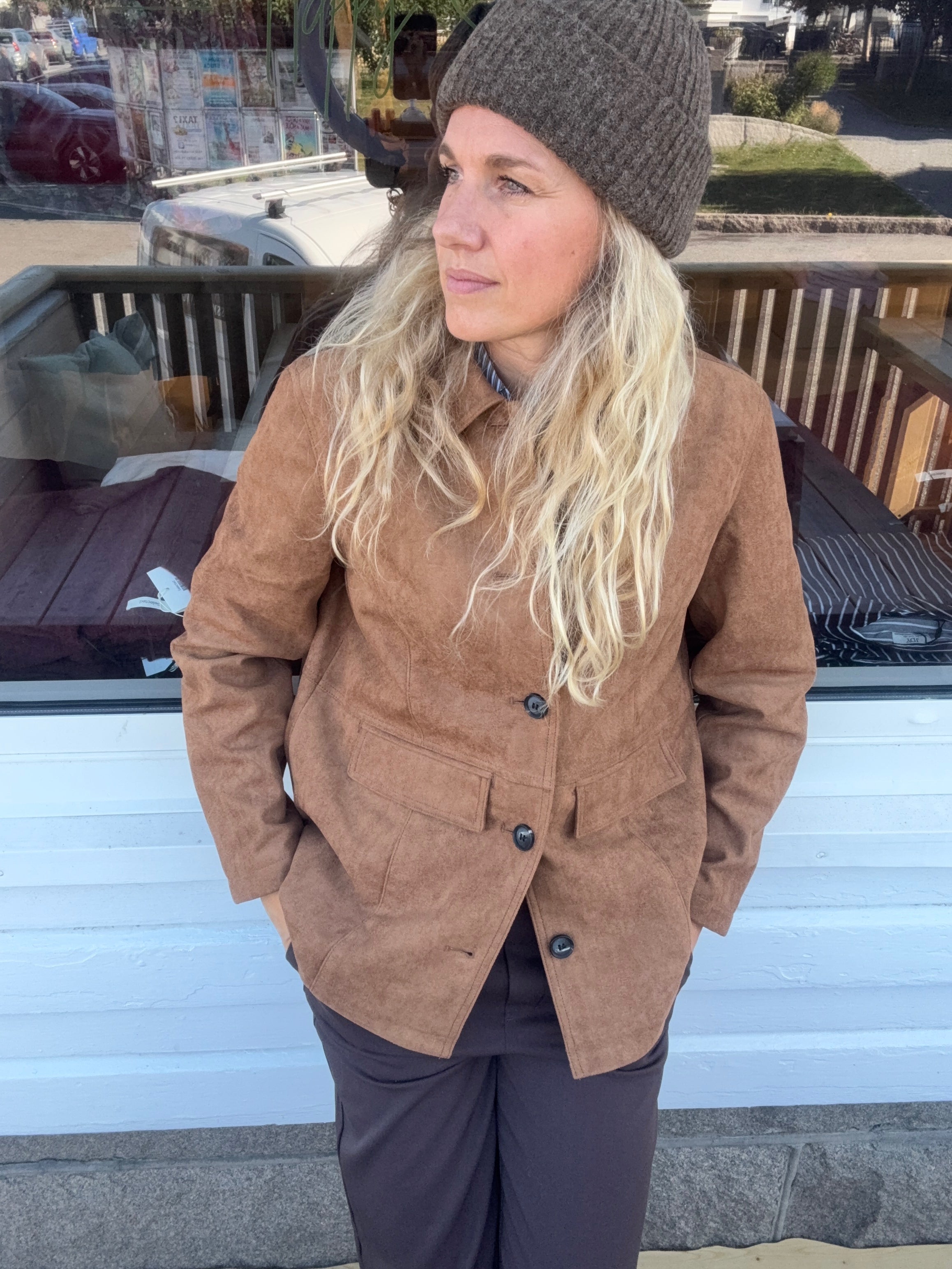 Jdyparker Faux Suede Jacket Yfm Toffee
