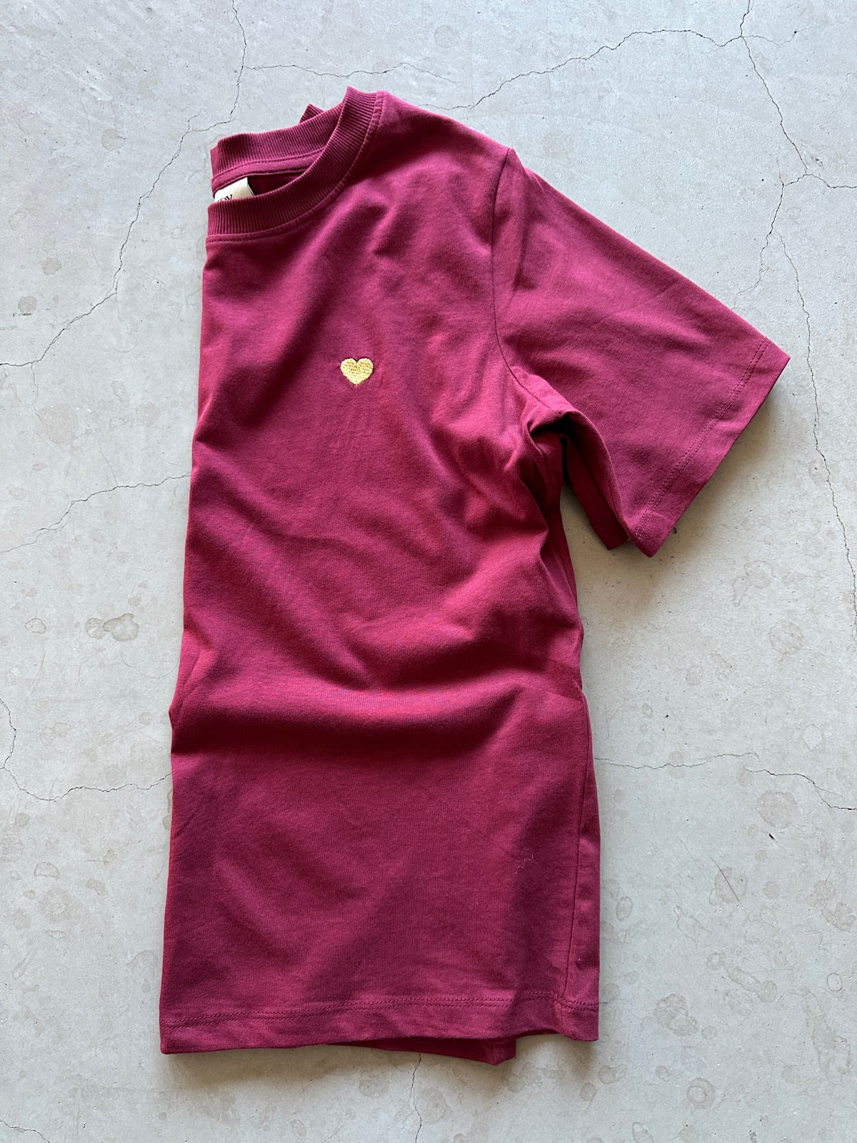 Jdypisa Short Sleeve Print Top Cabernet Gold Heart