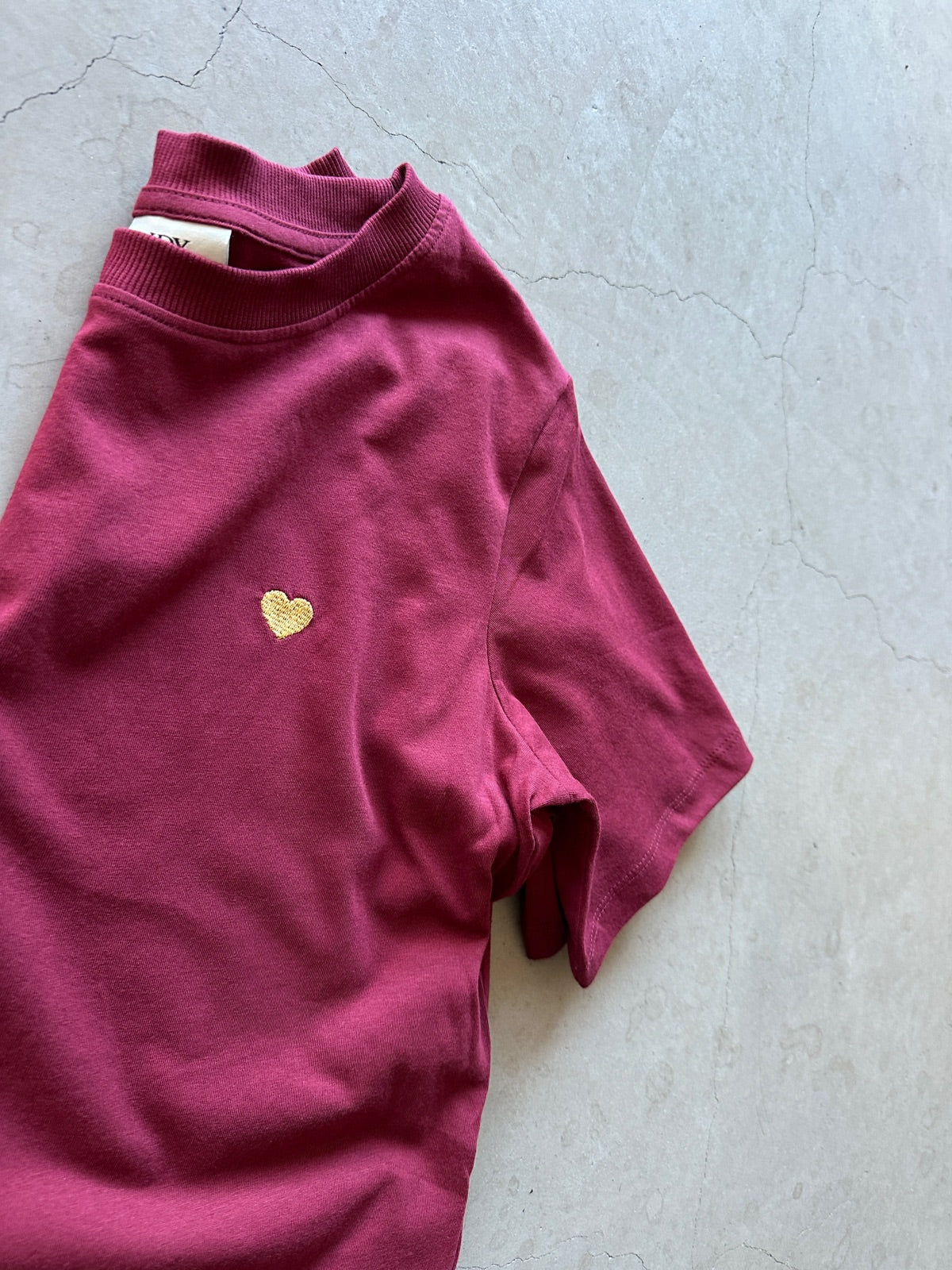 Jdypisa Short Sleeve Print Top Cabernet Gold Heart