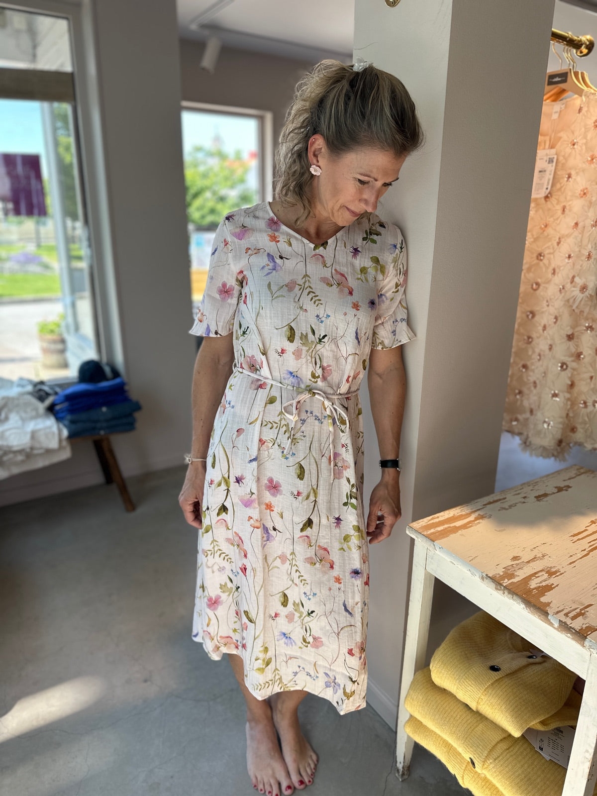 Jdyviola Midi Dress Pristine Garden Flower