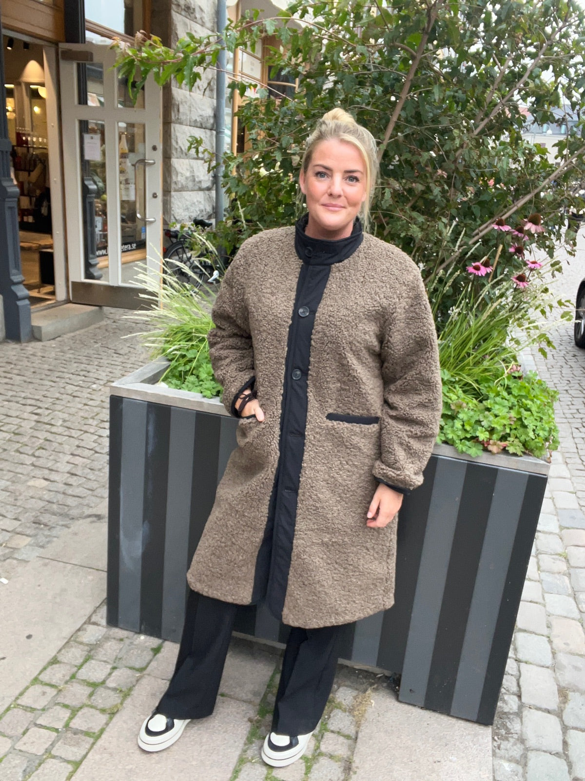 Jenka Reversible Coat  Taupe