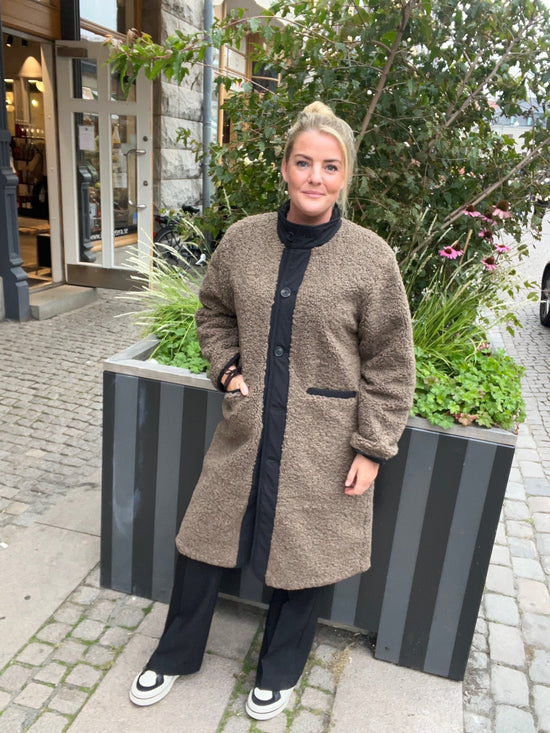 Jenka Reversible Coat  Taupe