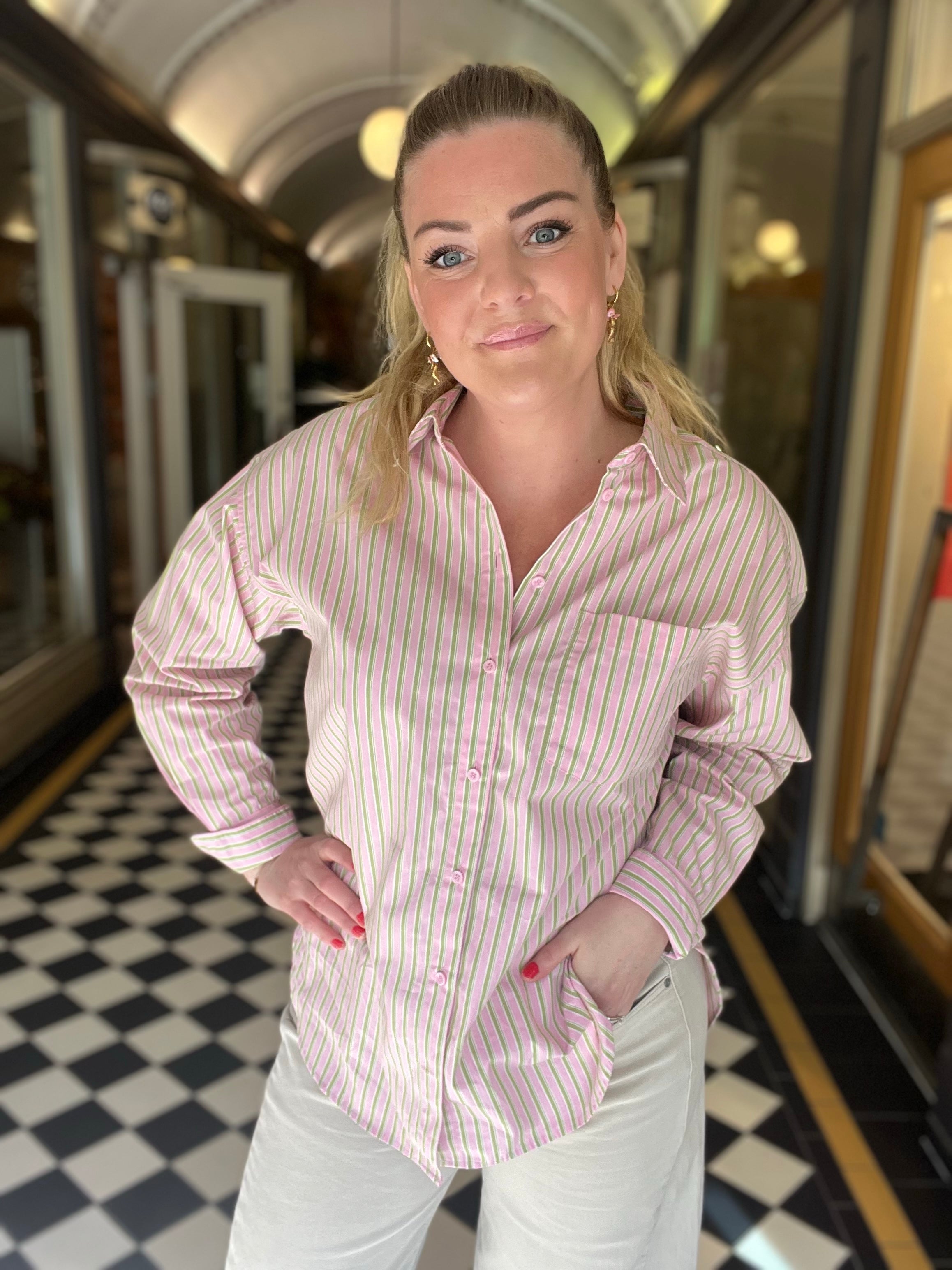 Jxjamie Relaxed Poplin Shirt Pink