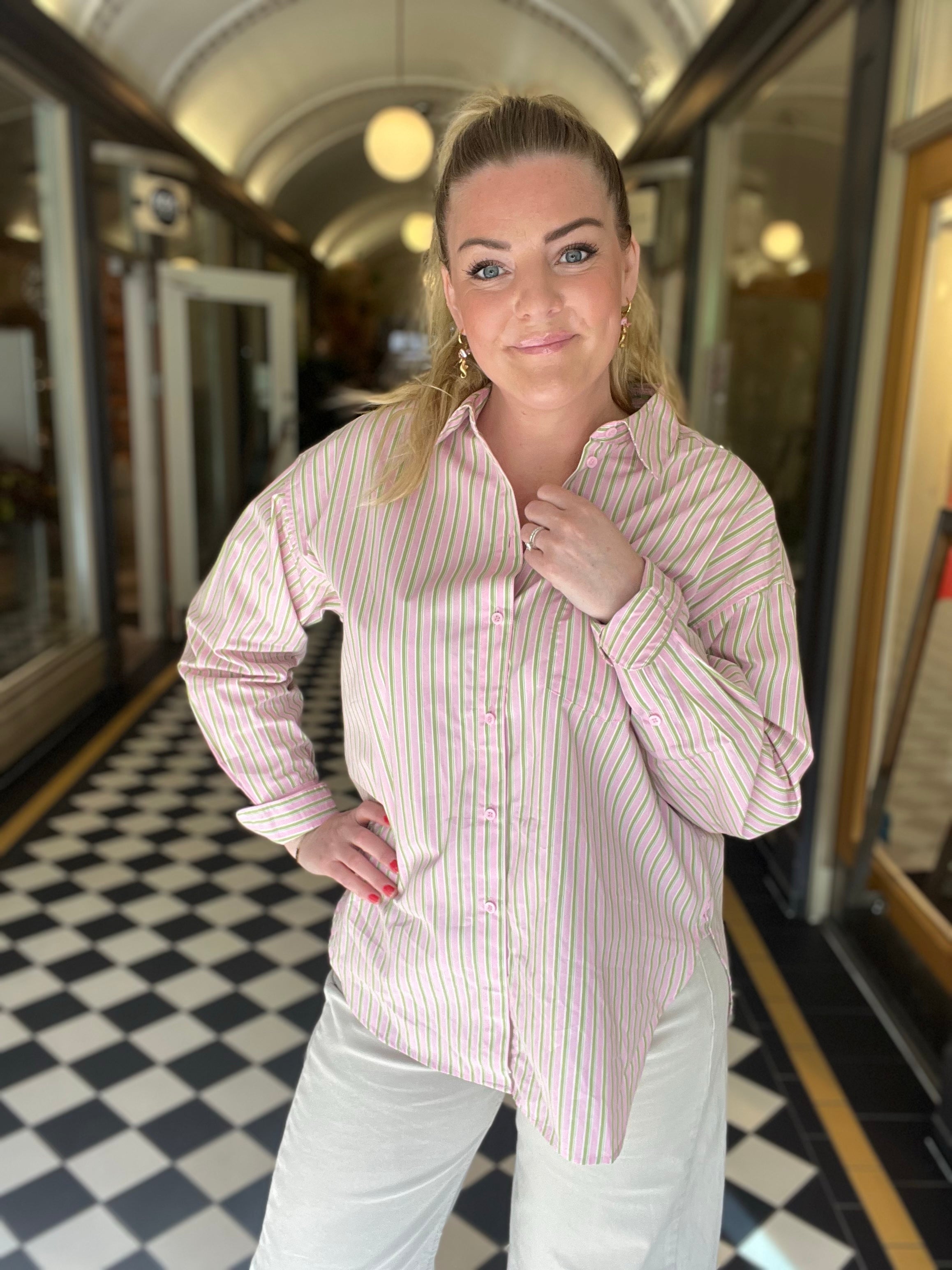 Jxjamie Relaxed Poplin Shirt Pink